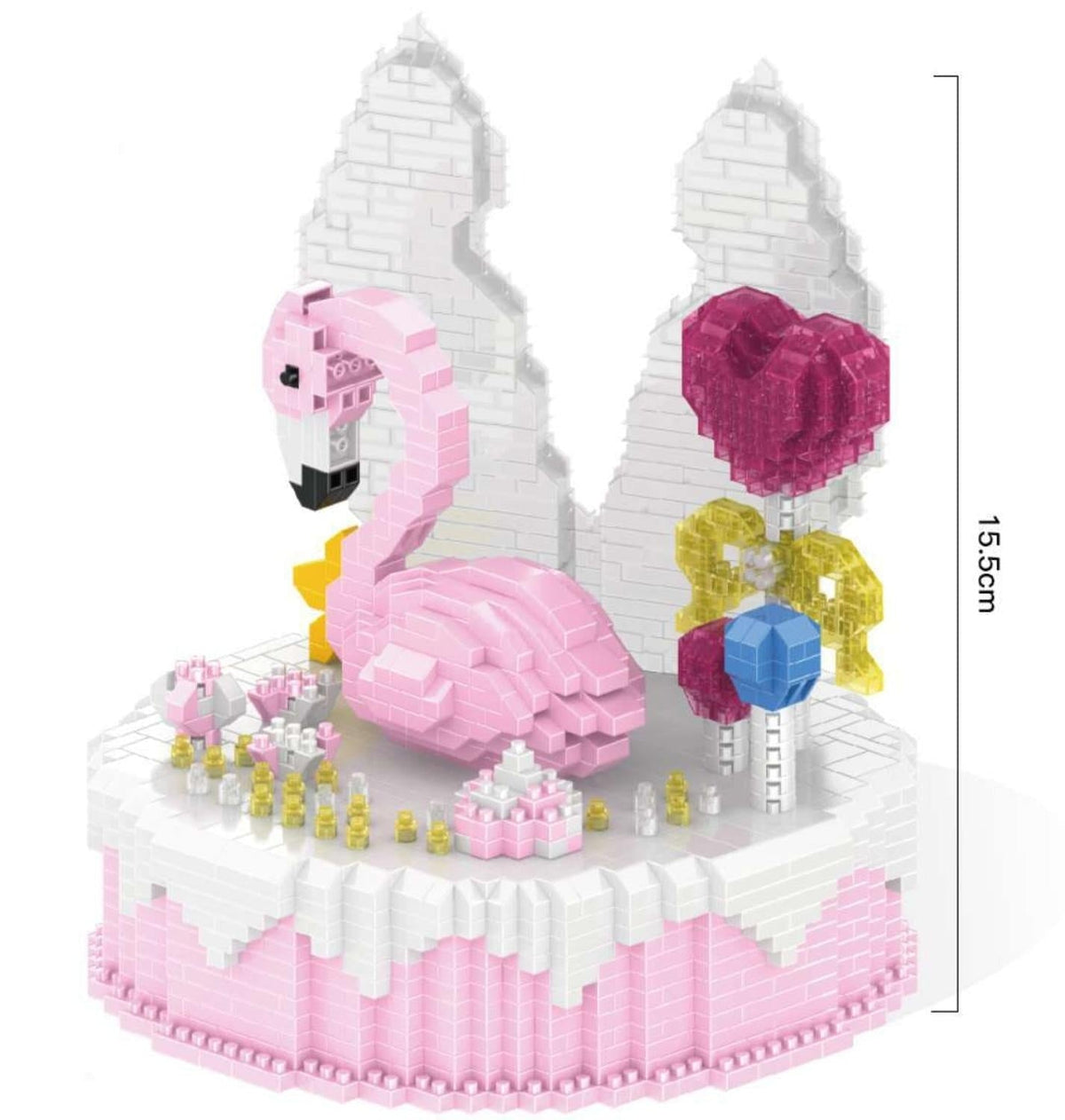 Flamingo-Kuchen Bausteinset