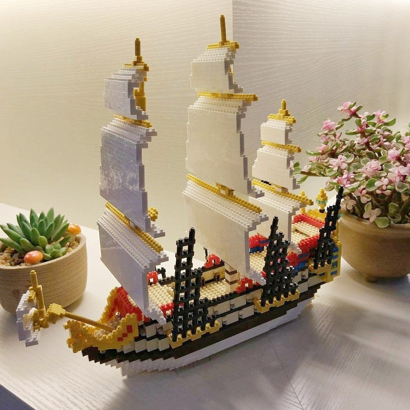 Piraten Segelboot Bausteinset