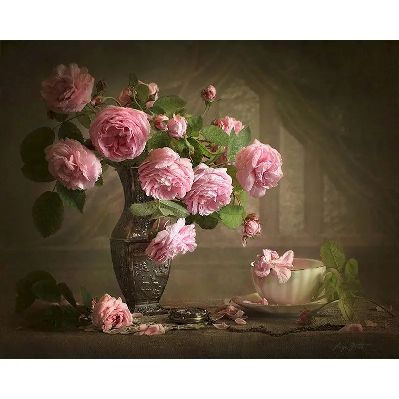 Malen nach Zahlen Rosa Rosen