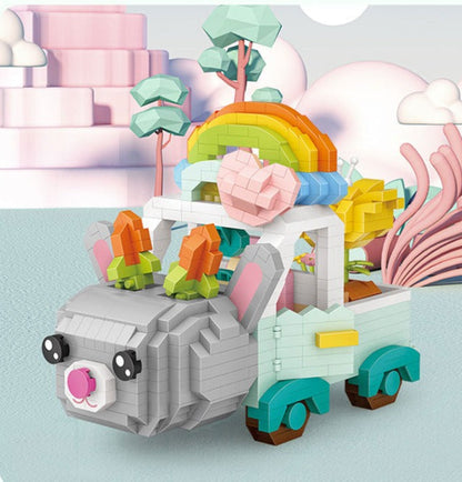 Kaninchen Auto Bausteinset