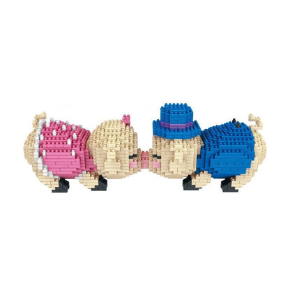 Verliebte Schweine Bausteinset