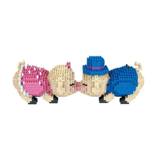 Verliebte Schweine Bausteinset