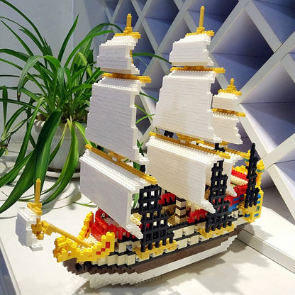 Piraten Segelboot Bausteinset