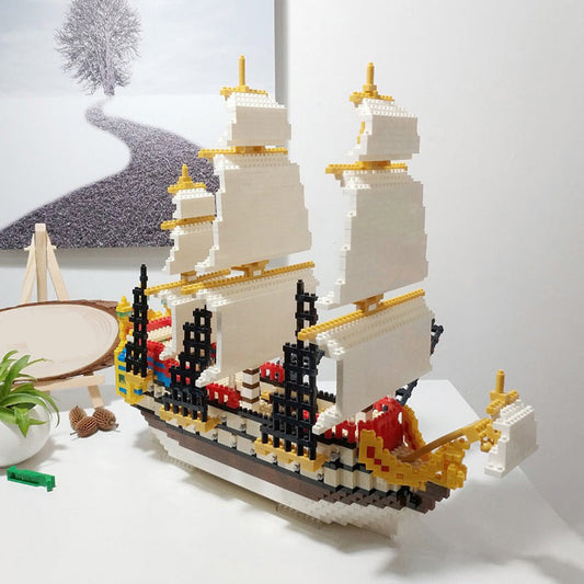Piraten Segelboot Bausteinset