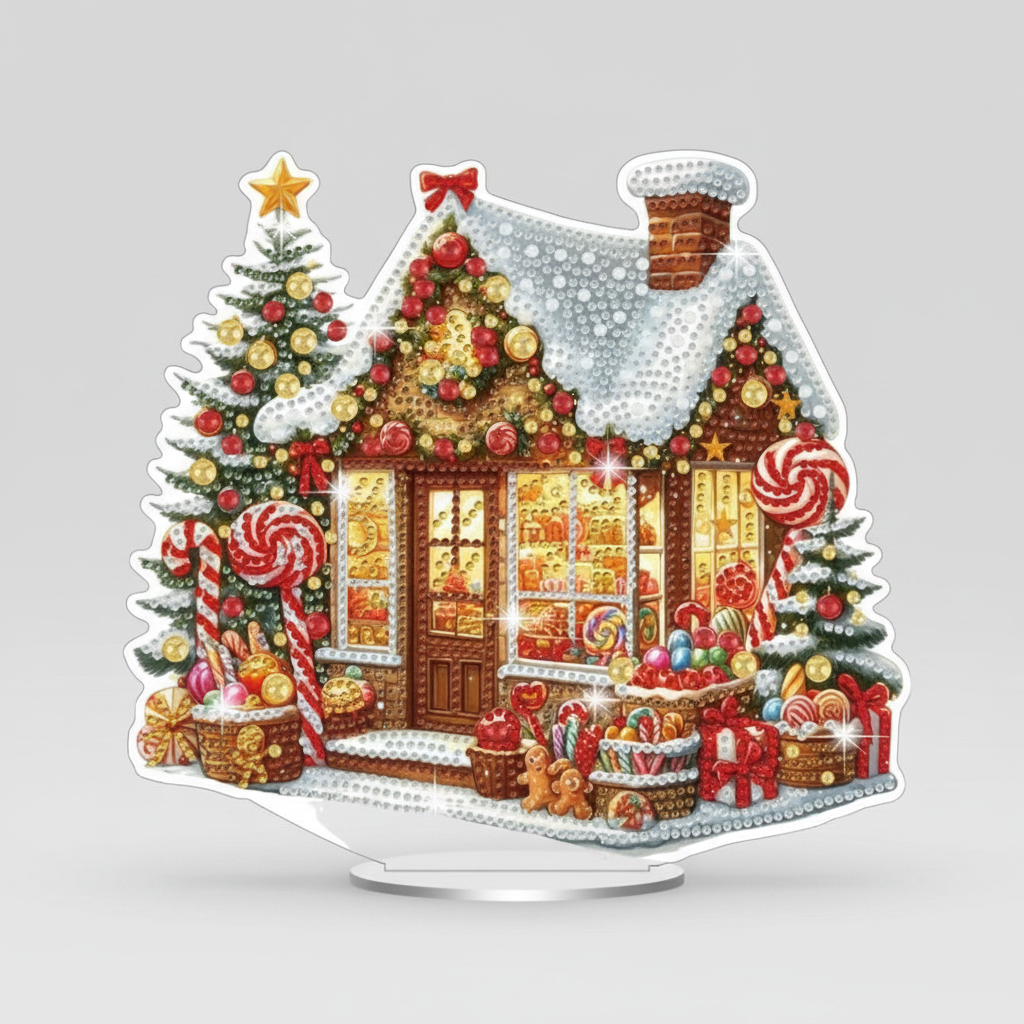 Diamond Painting 5D Weihnachts-Süßigkeitenhaus