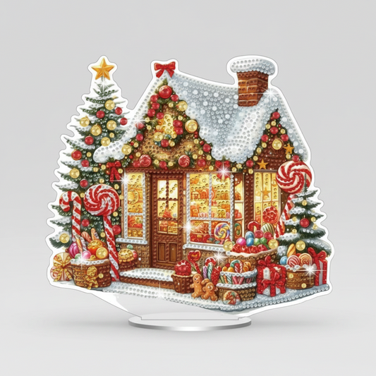 Diamond Painting 5D Weihnachts-Süßigkeitenhaus