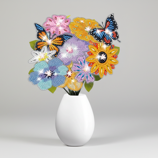 Diamond Painting Prächtiger Blumenstrauß