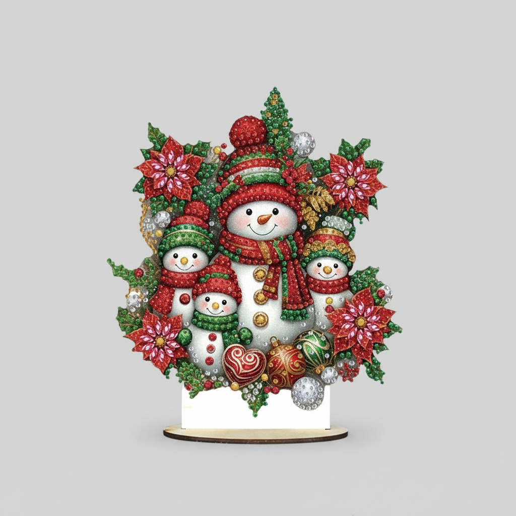 Diamond Painting 5D Schneemann-Familie