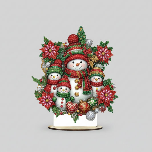 Diamond Painting 5D Schneemann-Familie
