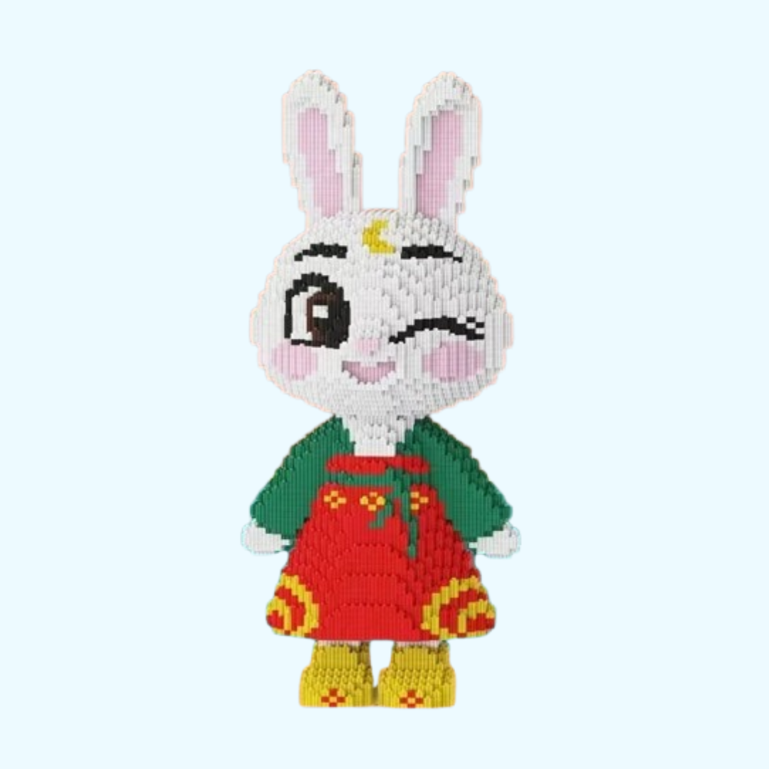 Kaninchen im Kleid Bausteinset