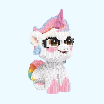 Sitzendes Einhorn Bausteinset