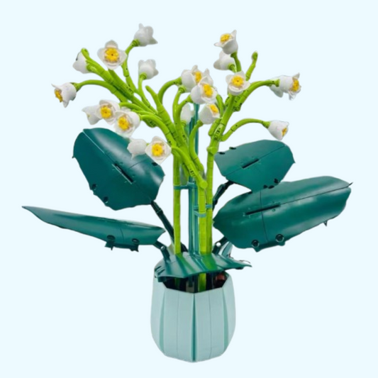 Weiße Lilien Bausteinset
