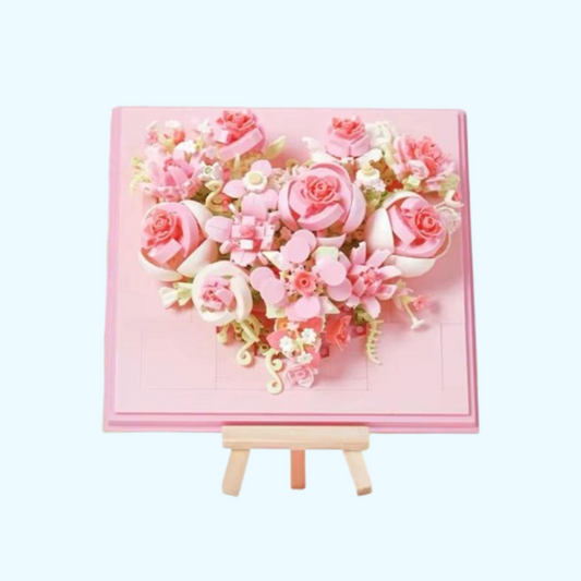 Herz aus Blumen Bausteinset
