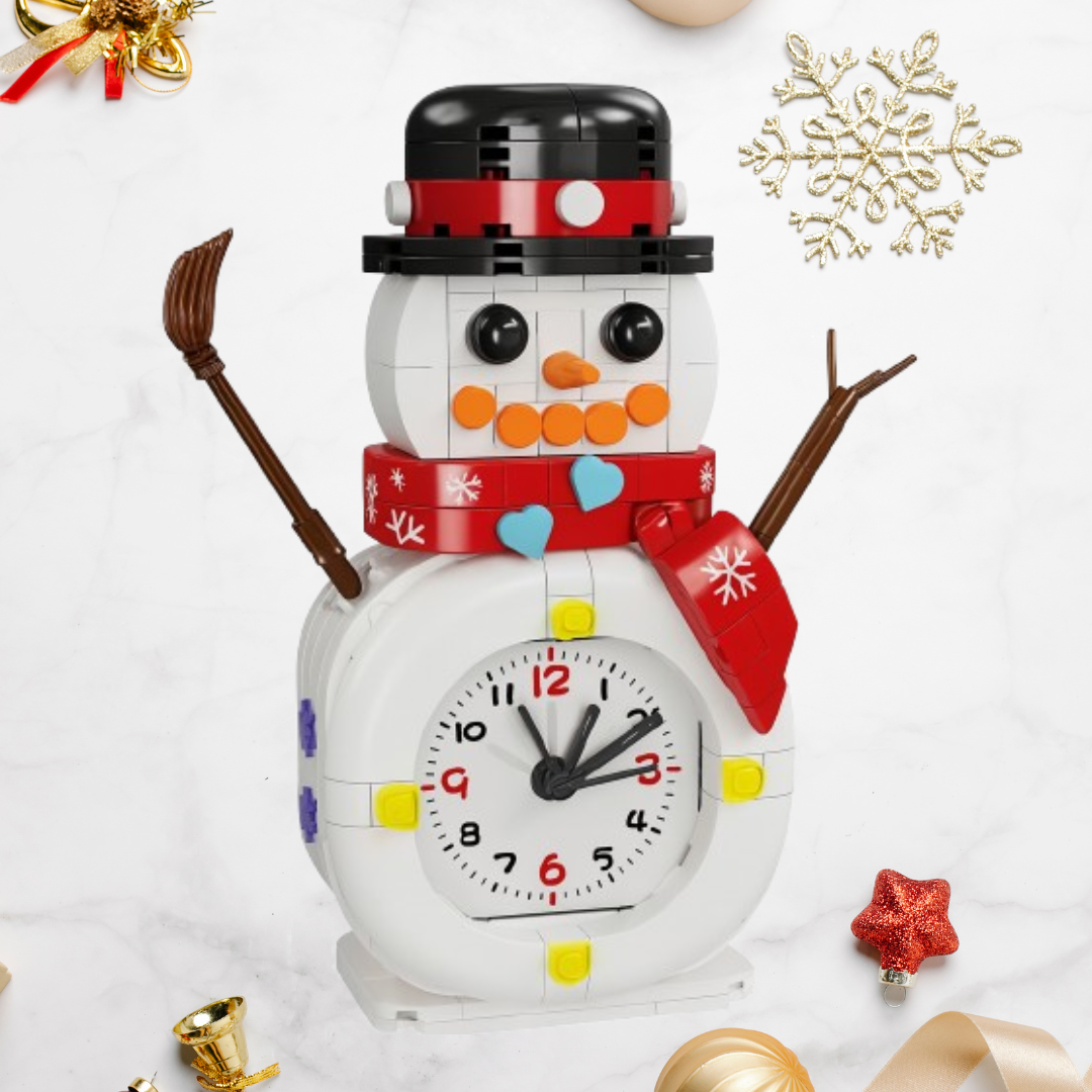 Schneemann-Uhr Bausteinset