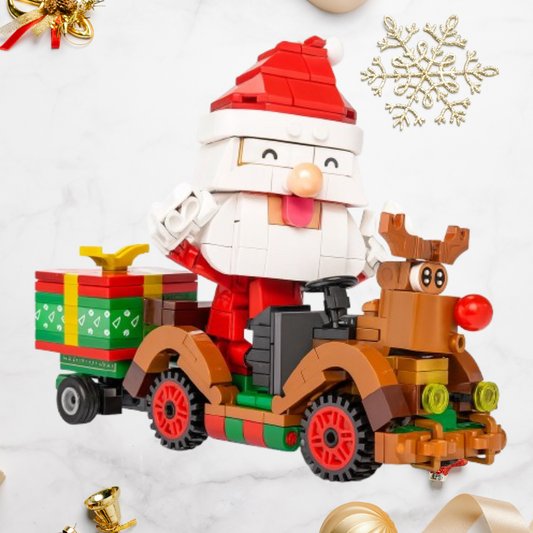 Weihnachtsmann auf Auto Bausteinset