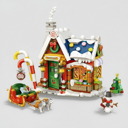 Mini-Weihnachtshaus Bausteinset