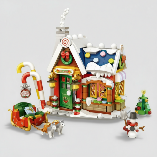Mini-Weihnachtshaus Bausteinset