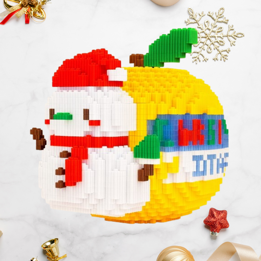 3D Gelber Weihnachtsapfel Bausteinset