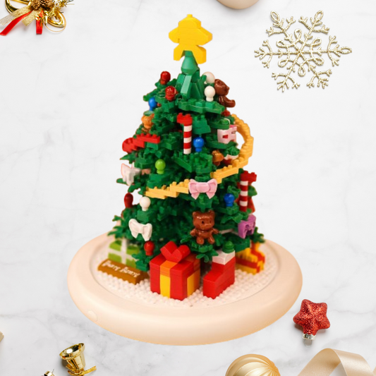Geschmückter weihnachtsbaum Bausteinset