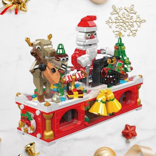 Musikalisches Weihnachtsdorf Bausteinset