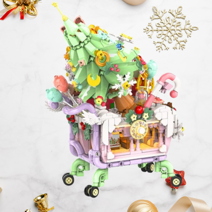 Weihnachts-Einkaufswagen Bausteinset