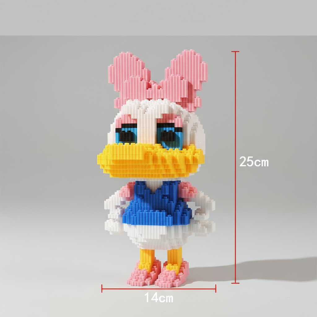 Ente im lila Anzug Bausteinset