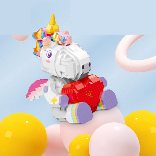Einhorn mit Herz Bausteinset
