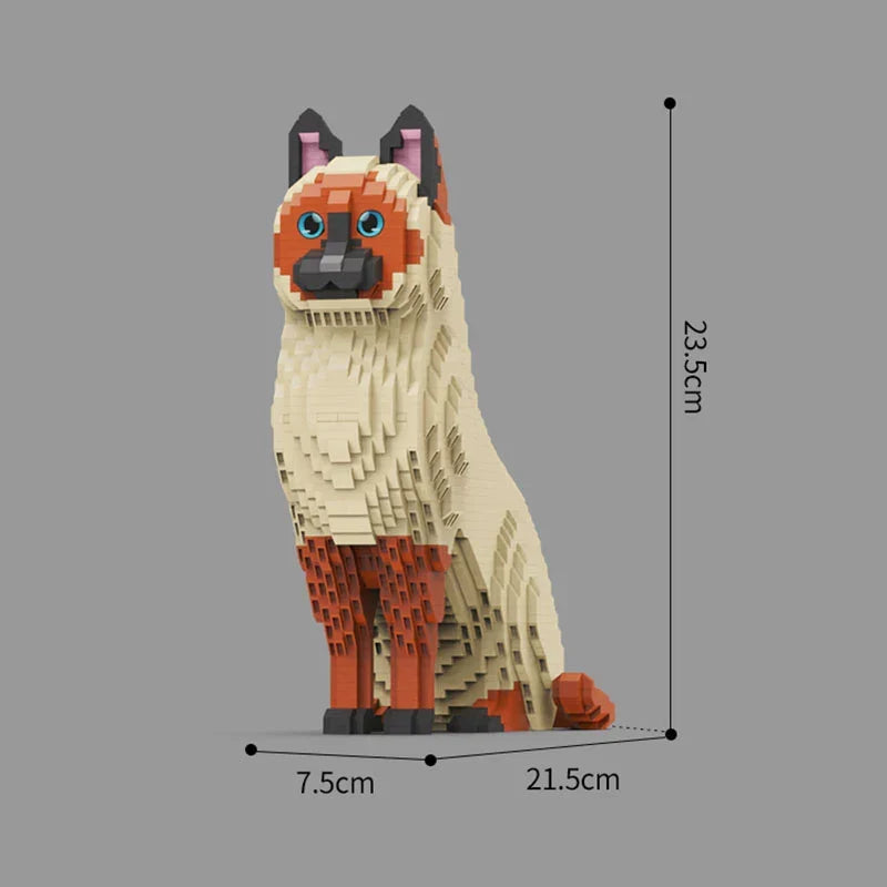 Siamesische Katze Bausteinset