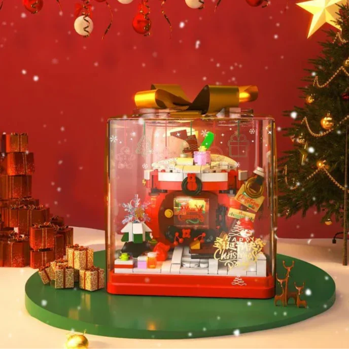 Weihnachtsapfel im Geschenk Bausteinset