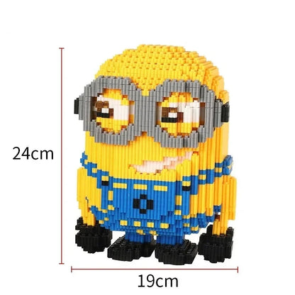 Gelbes Wesen mit Brille Bausteinset