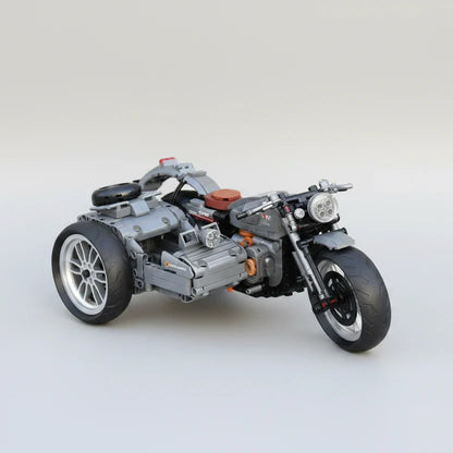 Mechanisches Retro Dreirad Motorrad Bausteinset