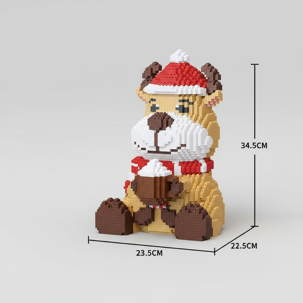 Rentier mit Halstuch Bausteinset
