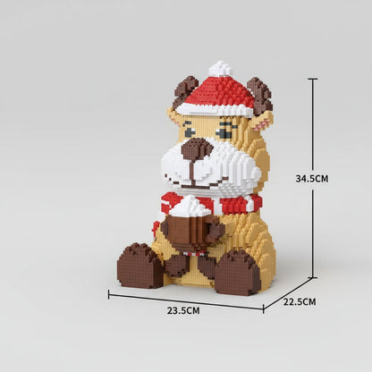 Rentier mit Halstuch Bausteinset