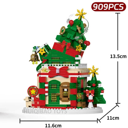 Schöne Weihnachtshäuschen Bausteinset