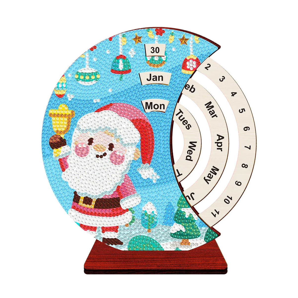 Diamond Painting Weihnachtsmann mit Glocke
