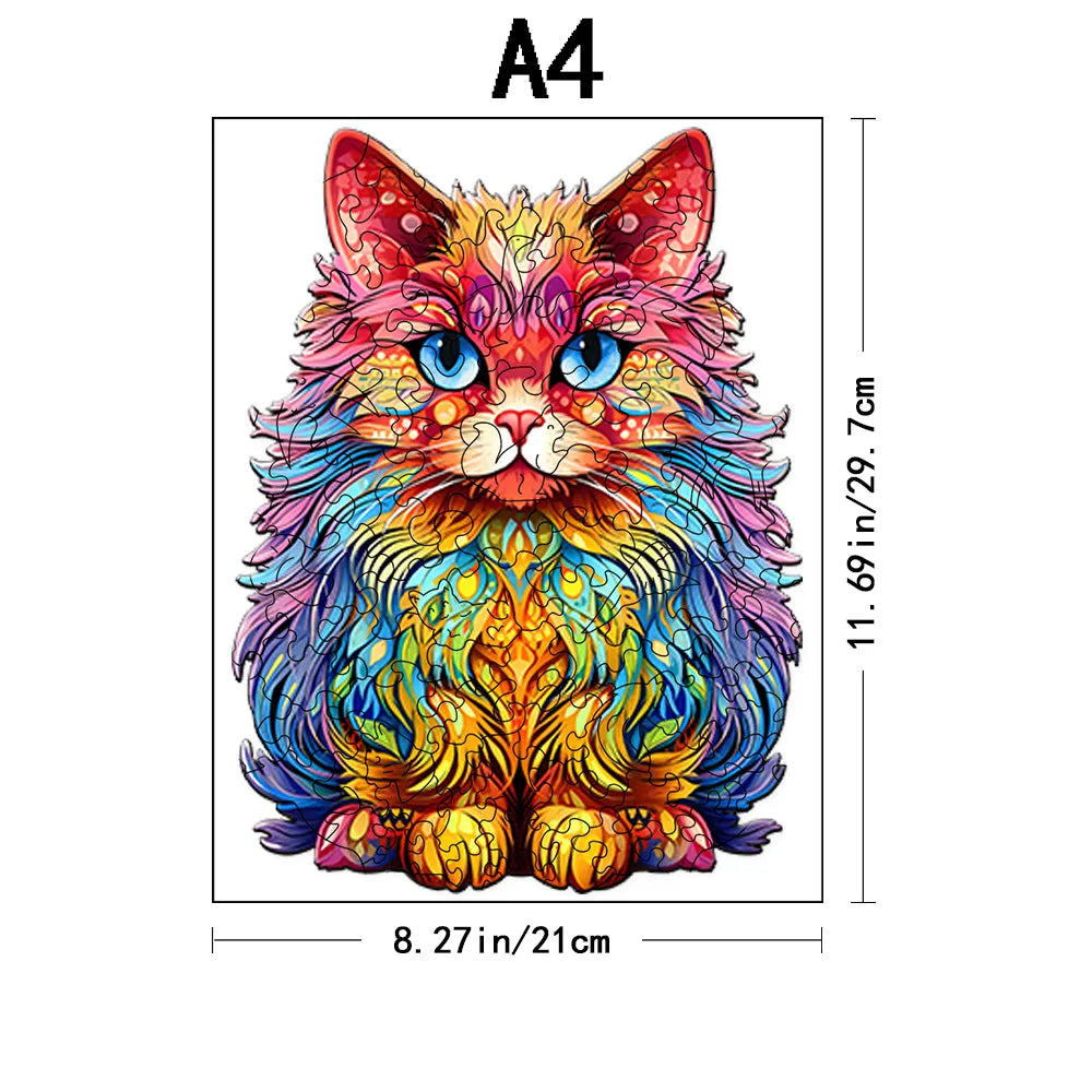Perserkatze Holzpuzzle