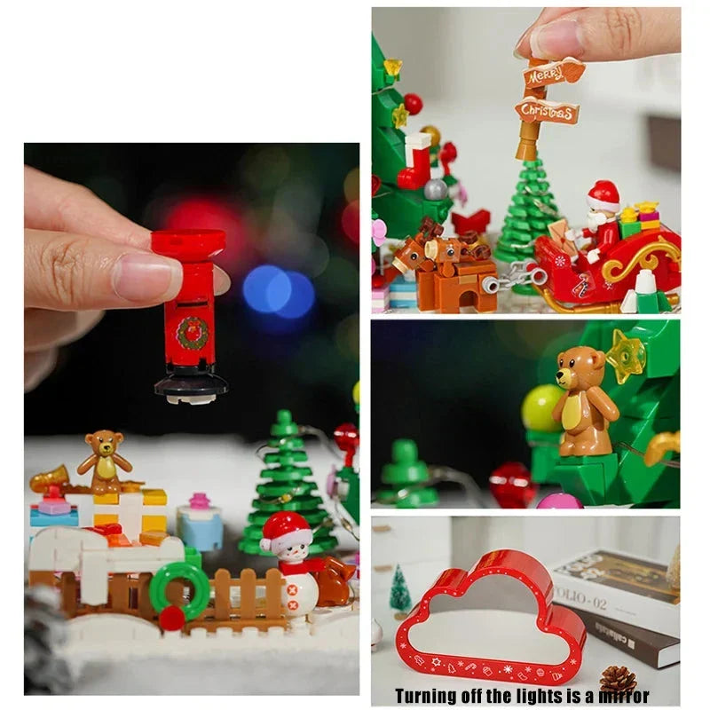 Weihnachtsdorf in der Wolke Bausteinset
