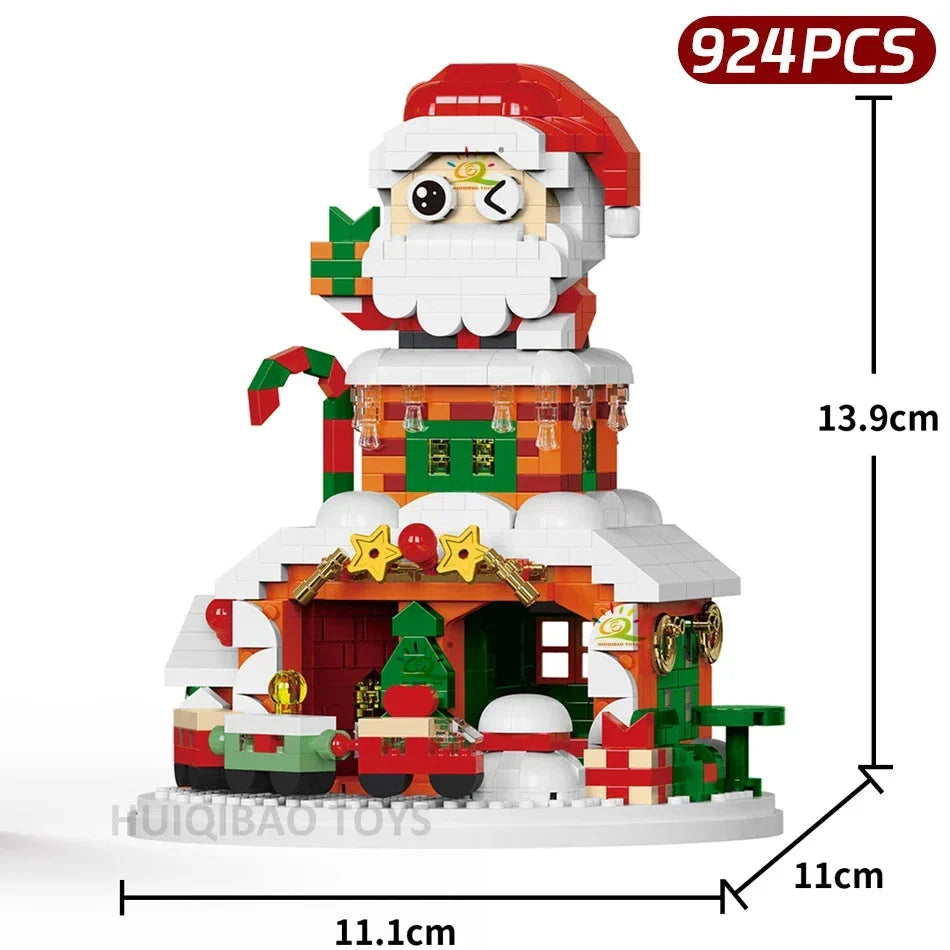 Schöne Weihnachtshäuschen Bausteinset