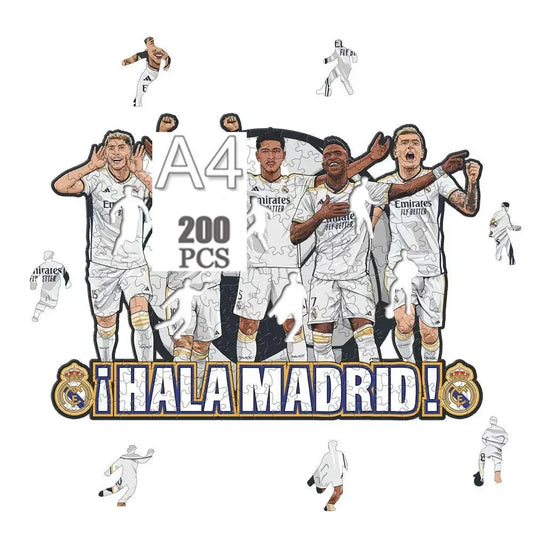 Real Madrid 5 Spieler Holzpuzzle
