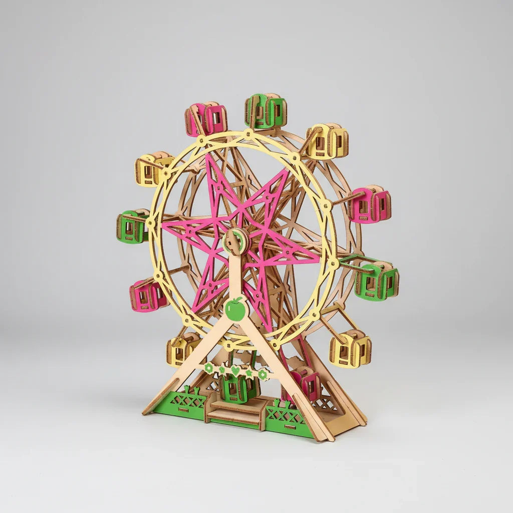 Fröhliches Riesenrad 3D-Holzbausatz