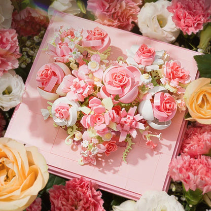 Herz aus Blumen Bausteinset