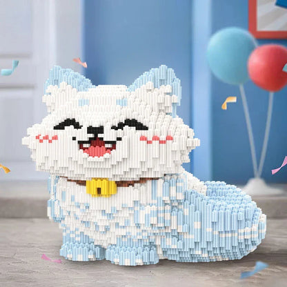 Fröhliche Katze Bausteinset