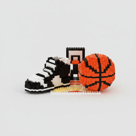 Basketballschuh auf Feld Bausteinset