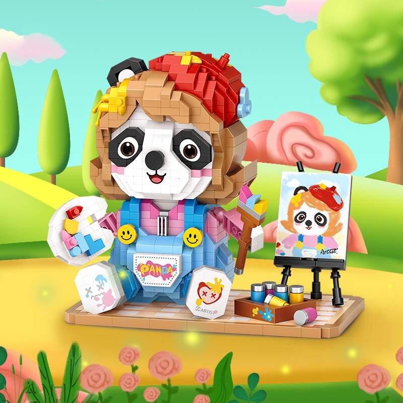 Maler Panda Bausteinset