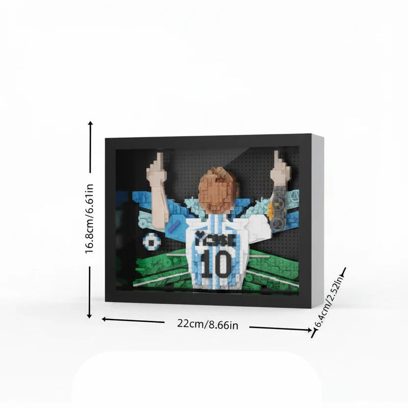 3D Gemälde Fußballspieler Bausteinset