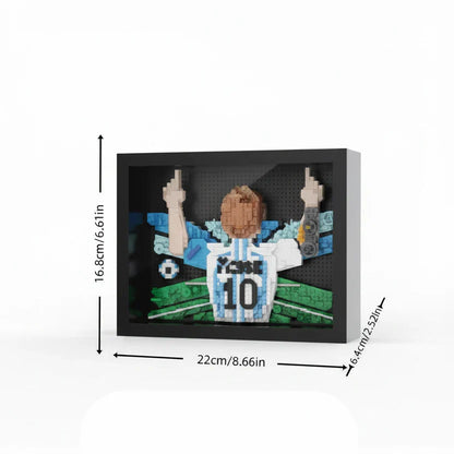 3D Gemälde Fußballspieler Bausteinset