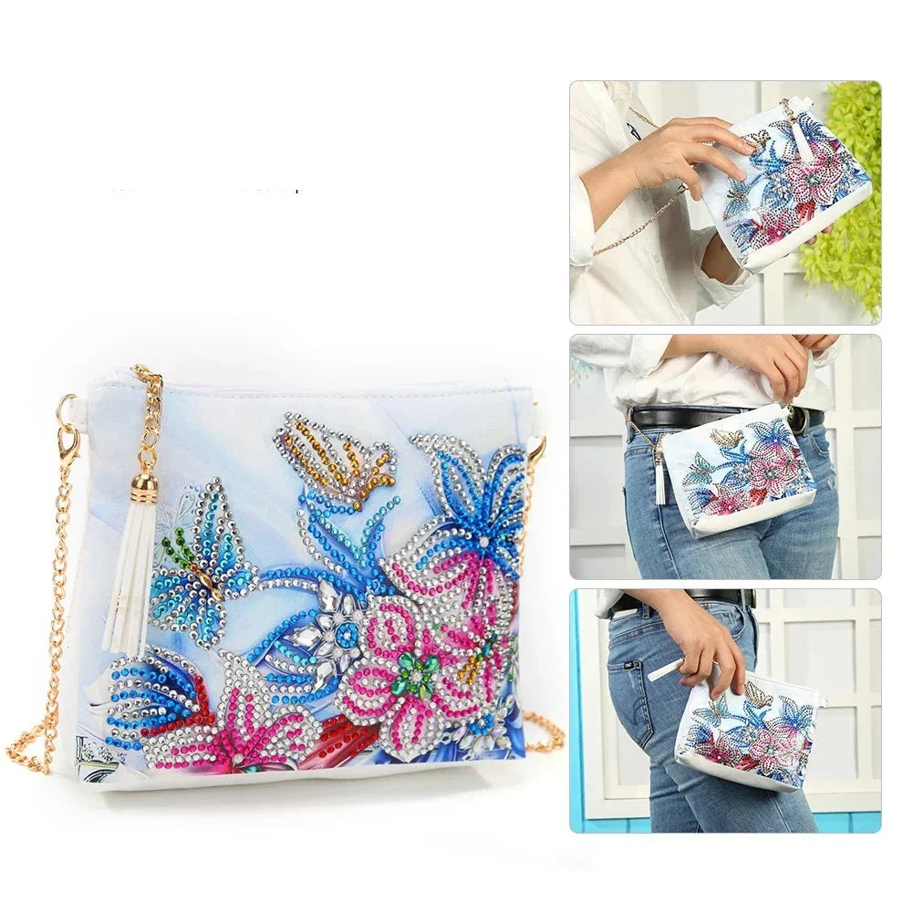 Diamond Painting Handtasche mit Blumen