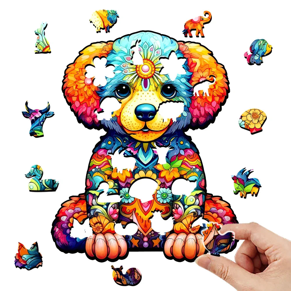 Welpe Holzpuzzle