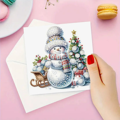 Diamond Painting Schneemann-Karten