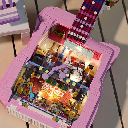 Rosa Gitarre Bausteinset